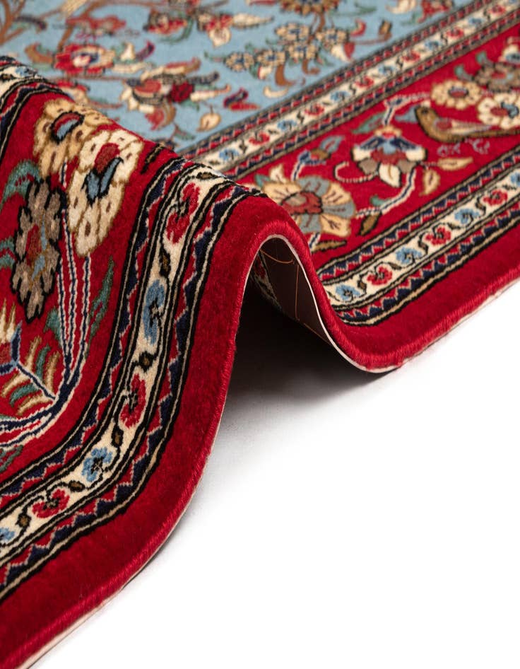 Detail image of  4' 11 x 6' 11  Hand Knotted Qom Persian Rug