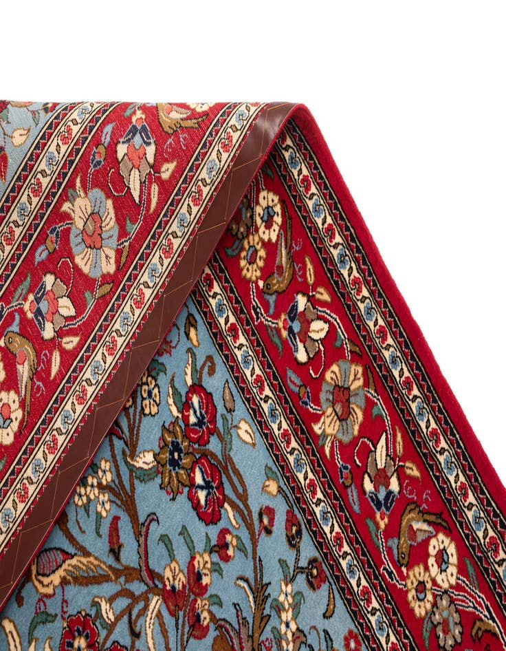 Detail image of  4' 11 x 6' 11  Hand Knotted Qom Persian Rug