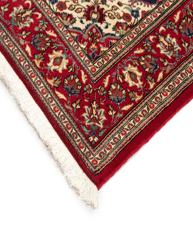 Detail image of  4' 11 x 6' 4  Hand Knotted Qom Persian Rug