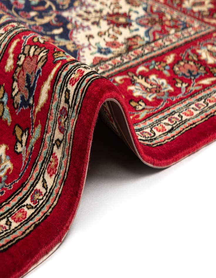 Detail image of  4' 11 x 6' 4  Hand Knotted Qom Persian Rug