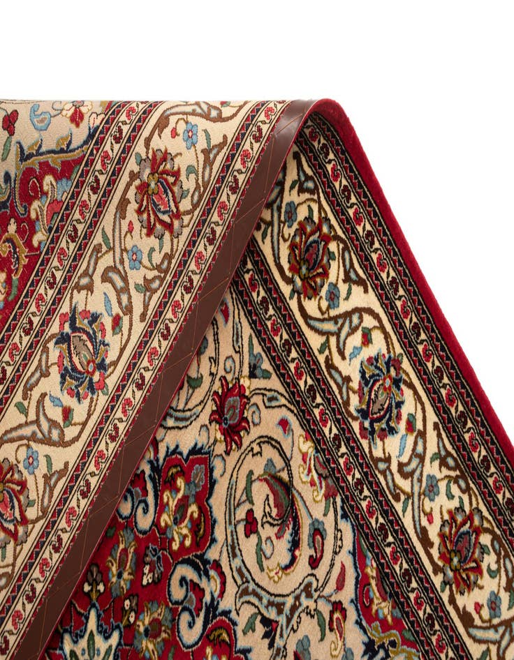 Detail image of  4' 10 x 7' 3  Hand Knotted Qom Persian Rug