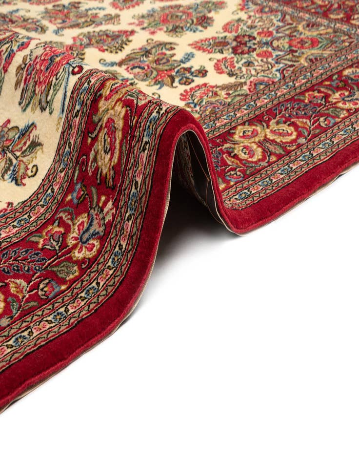 Detail image of  4' 9 x 7' 1  Hand Knotted Qom Persian Rug