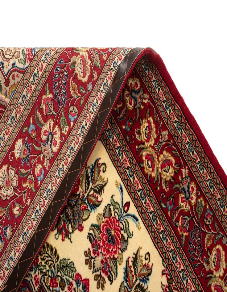 Detail image of  4' 9 x 7' 1  Hand Knotted Qom Persian Rug