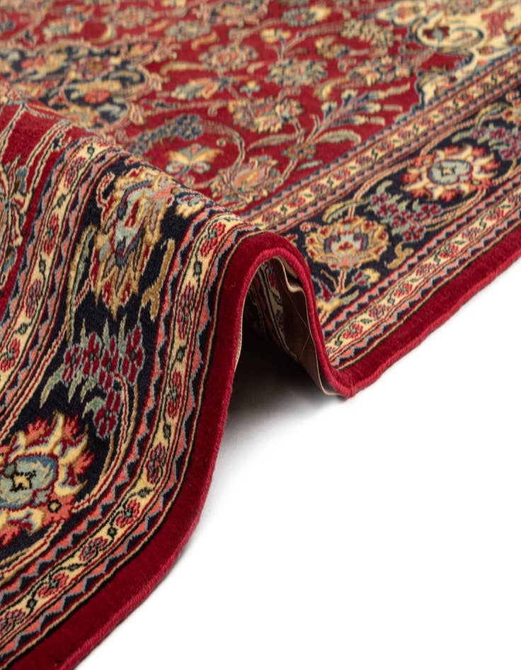 Detail image of  4' 7 x 7'  Hand Knotted Qom Persian Rug