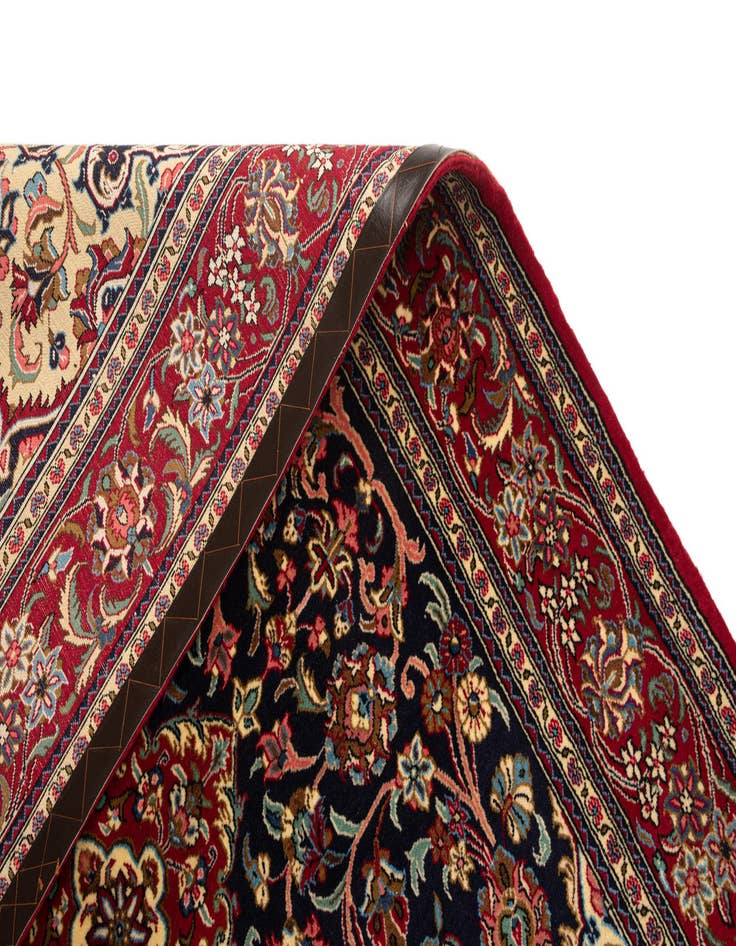 Detail image of  4' 9 x 6' 11  Hand Knotted Qom Persian Rug