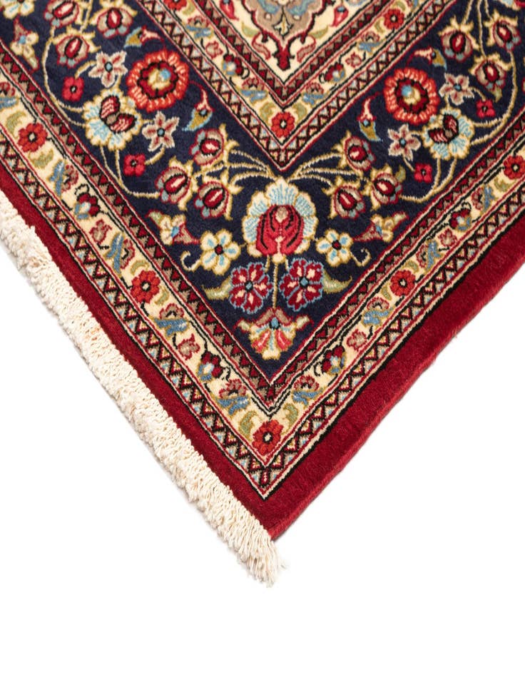 Detail image of  4' 7 x 7' 1  Hand Knotted Qom Persian Rug