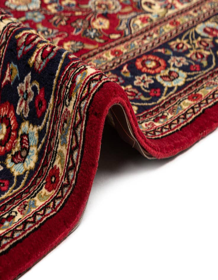 Detail image of  4' 7 x 7' 1  Hand Knotted Qom Persian Rug