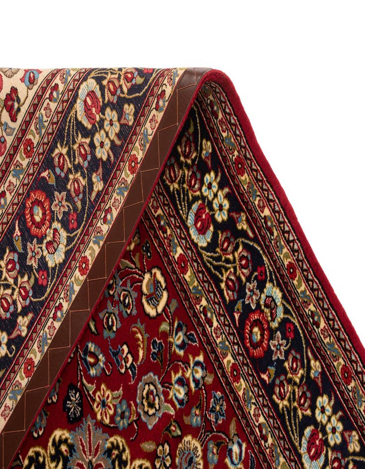 Detail image of  4' 7 x 7' 1  Hand Knotted Qom Persian Rug