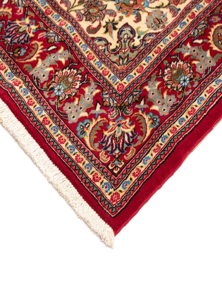 Detail image of  4' 6 x 7' 1  Hand Knotted Qom Persian Rug