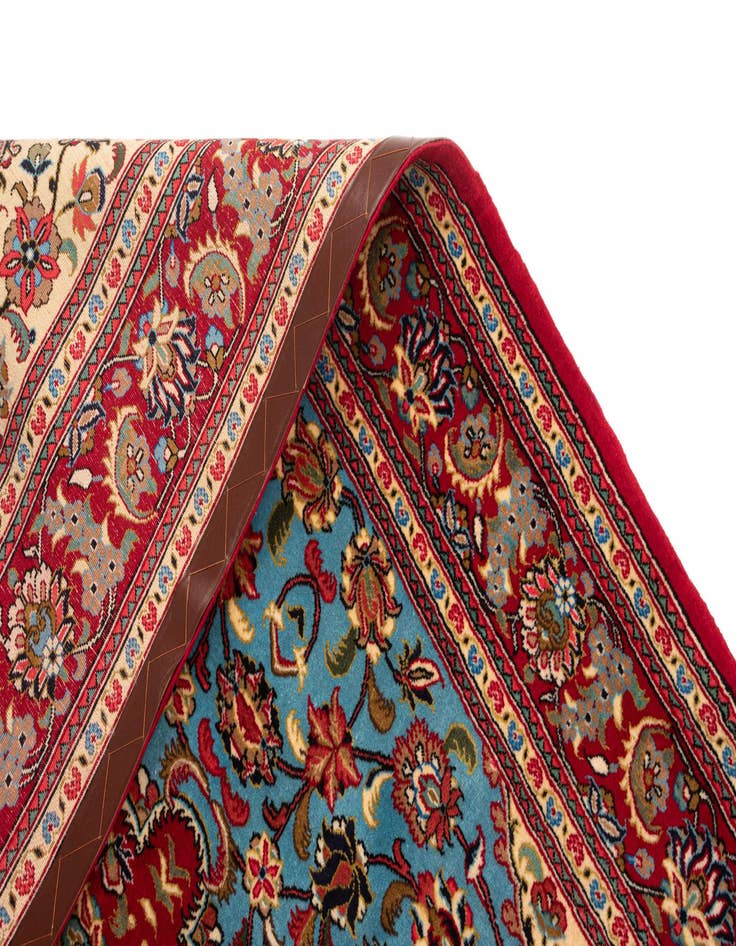 Detail image of  4' 6 x 7' 1  Hand Knotted Qom Persian Rug