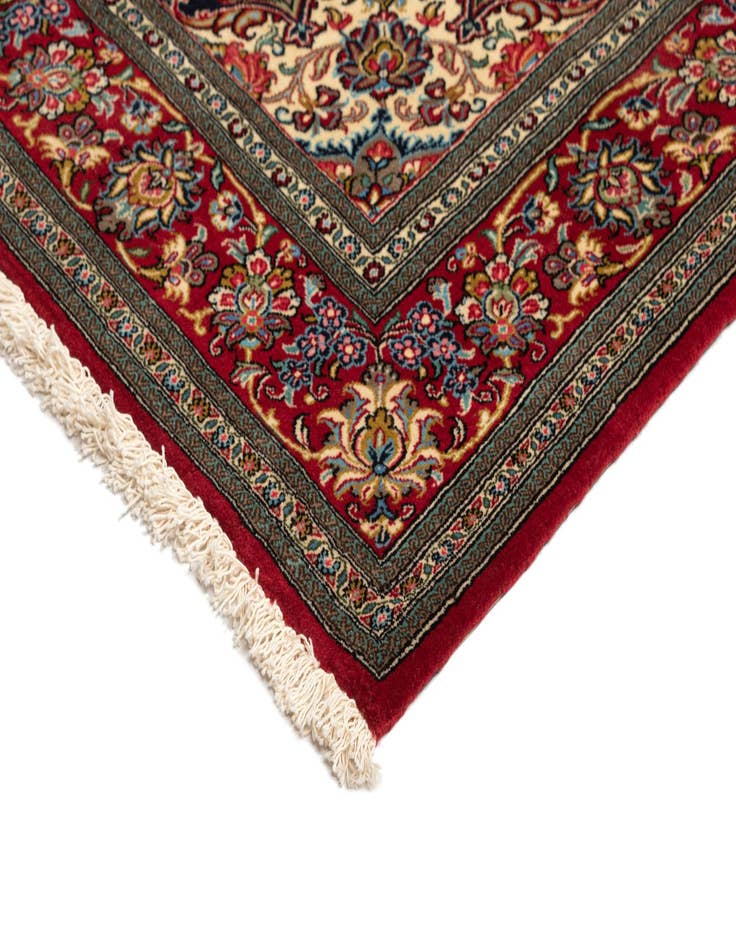 Detail image of  4' 8 x 7' 2  Hand Knotted Qom Persian Rug