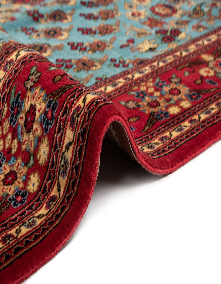 Detail image of  4' 8 x 7' 2  Hand Knotted Qom Persian Rug