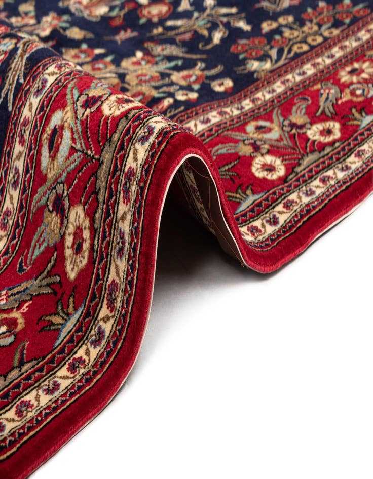 Detail image of  4' 8 x 7' 5  Hand Knotted Qom Persian Rug