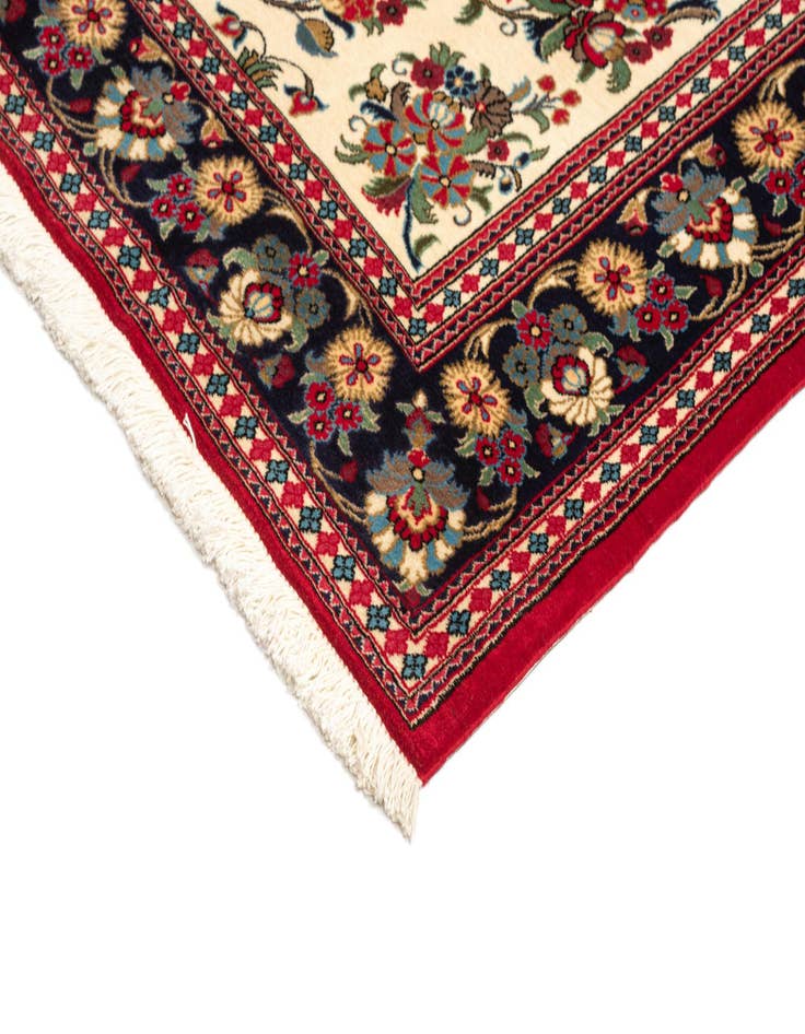 Detail image of  4' 7 x 6' 8  Hand Knotted Qom Persian Rug