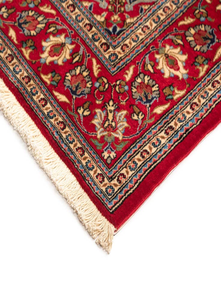 Detail image of  4' 9 x 6' 11  Hand Knotted Qom Persian Rug