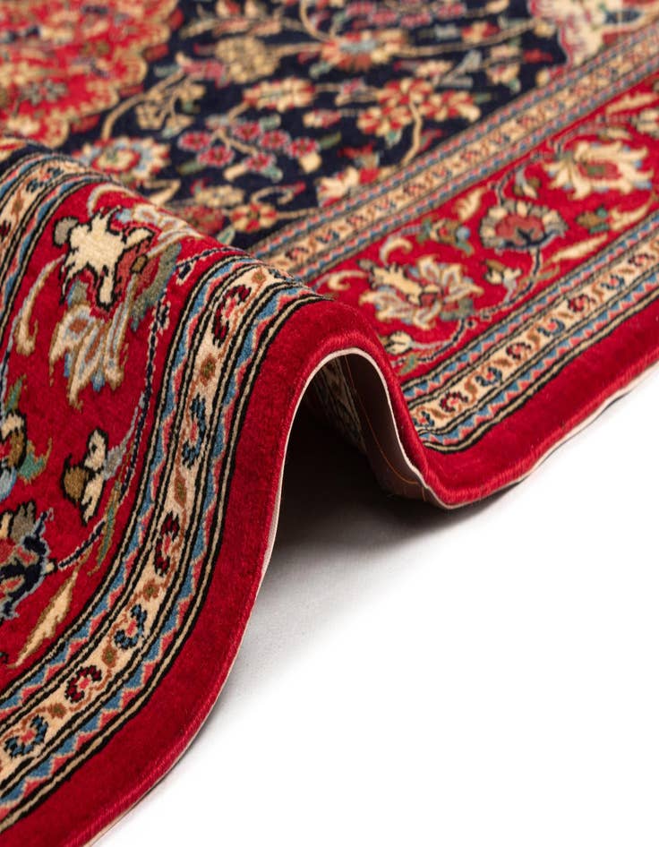 Detail image of  4' 9 x 6' 11  Hand Knotted Qom Persian Rug