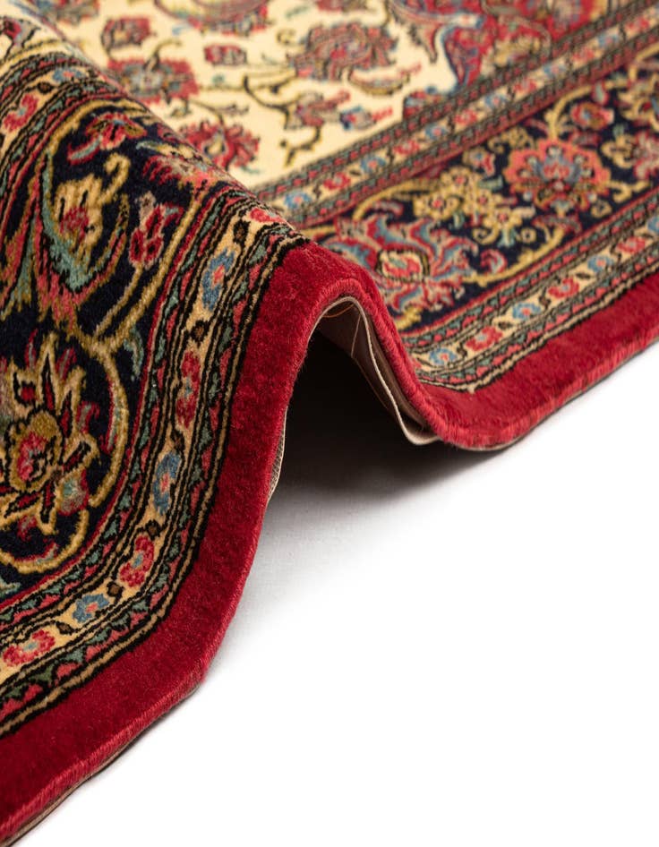 Detail image of  4' 8 x 6' 10  Hand Knotted Qom Persian Rug