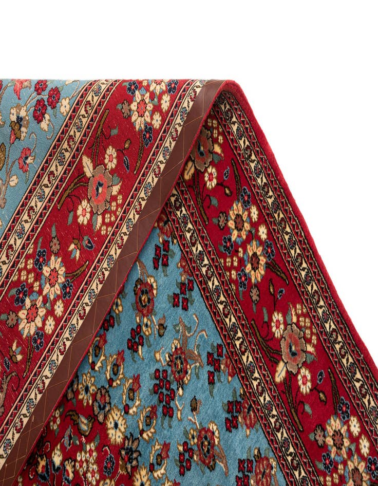 Detail image of  4' 8 x 6' 11  Hand Knotted Qom Persian Rug