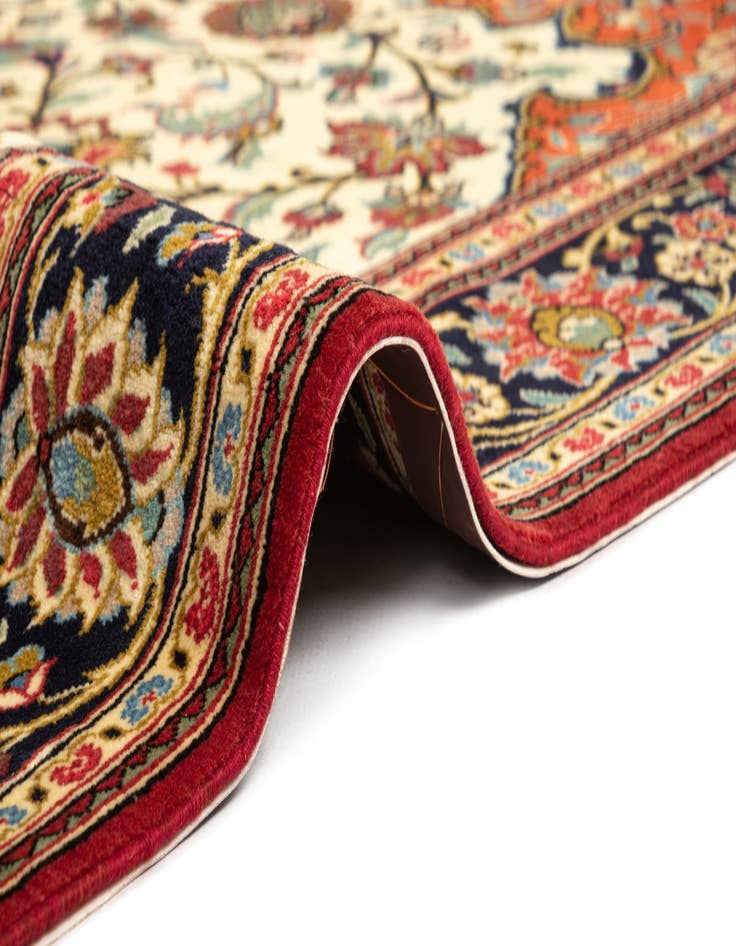 Detail image of  4' 8 x 6' 10  Hand Knotted Qom Persian Rug