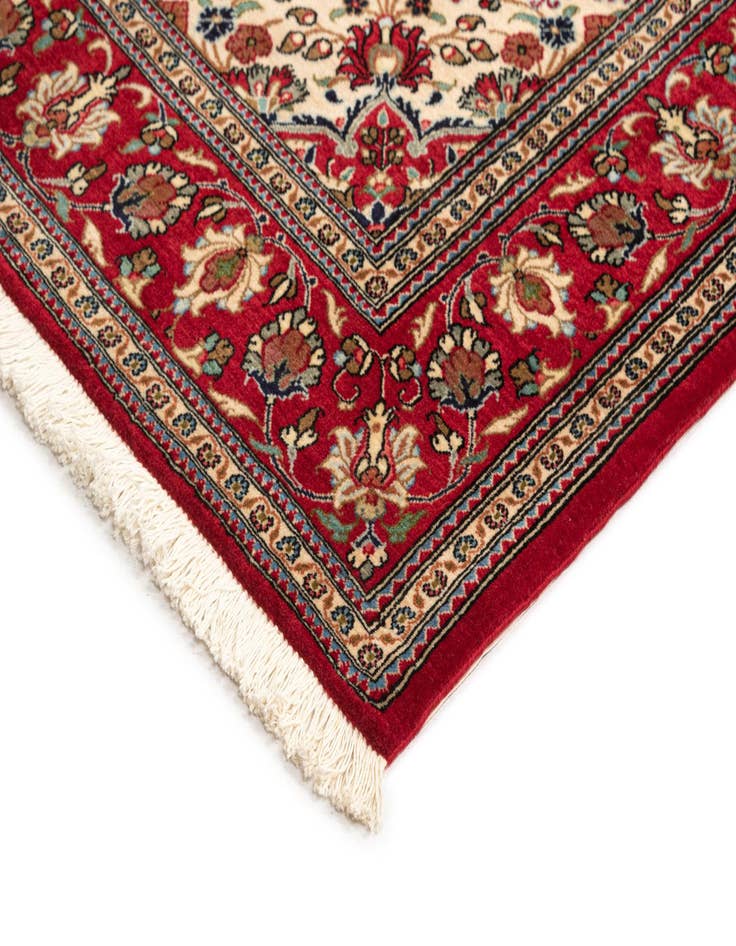 Detail image of  4' 9 x 7' 1  Hand Knotted Qom Persian Rug