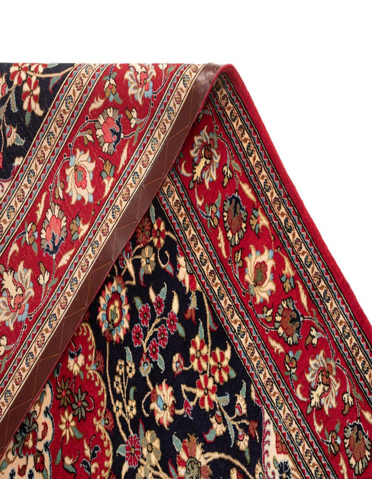 Detail image of  4' 9 x 7' 1  Hand Knotted Qom Persian Rug