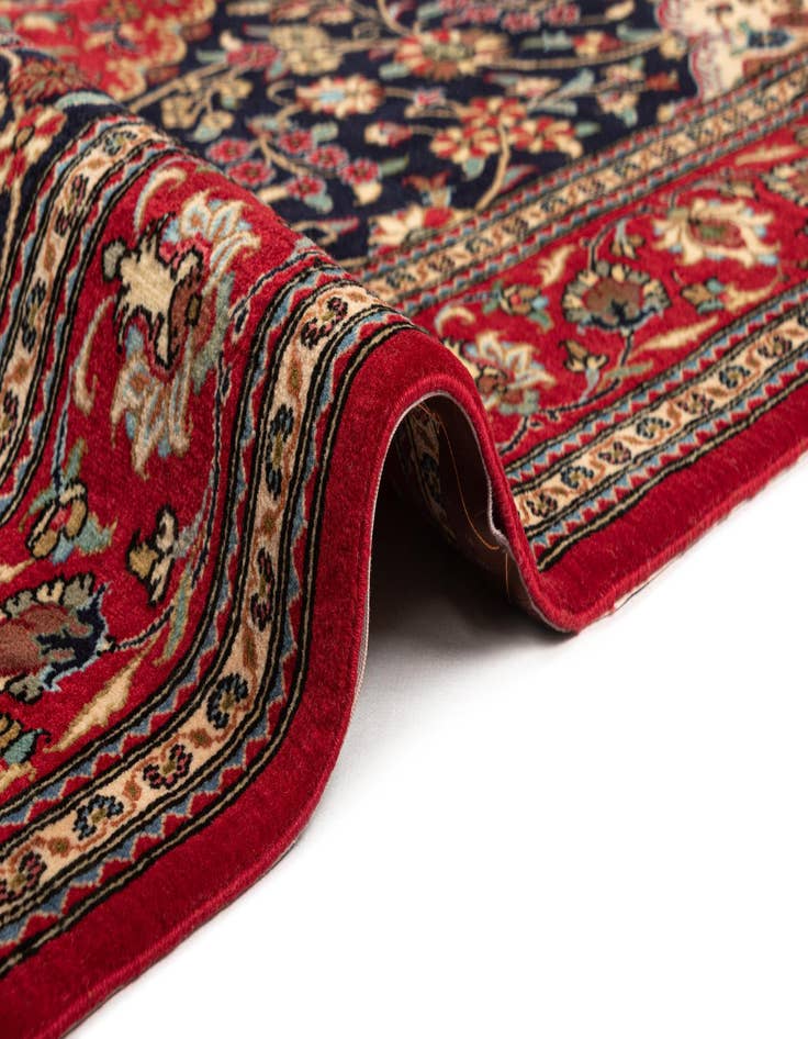 Detail image of  4' 9 x 7' 1  Hand Knotted Qom Persian Rug