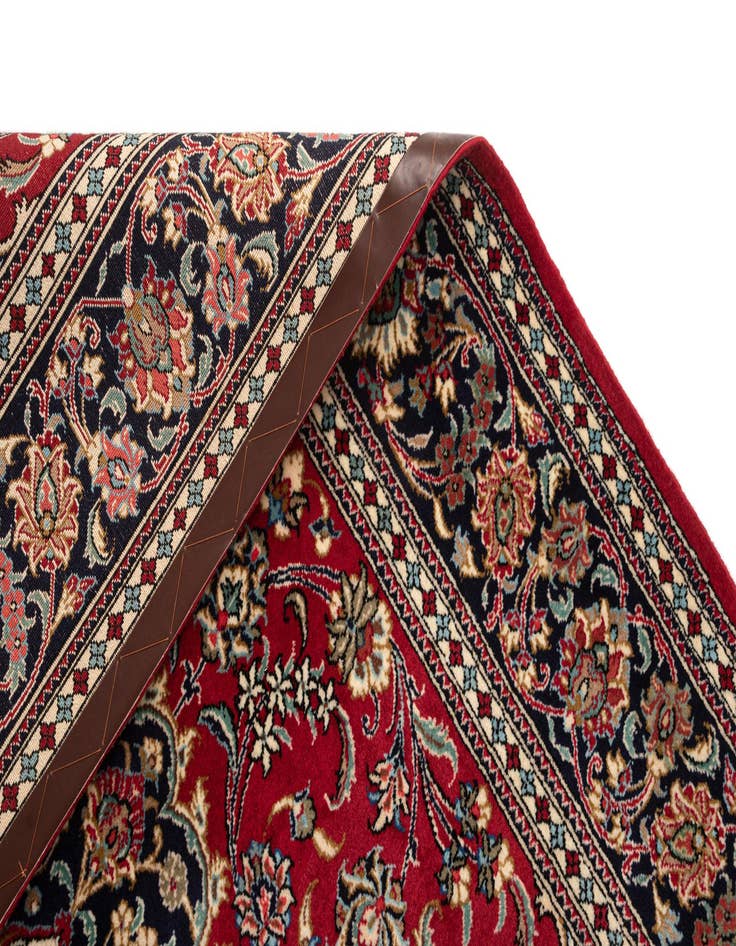 Detail image of  4' 9 x 6' 9  Hand Knotted Qom Persian Rug