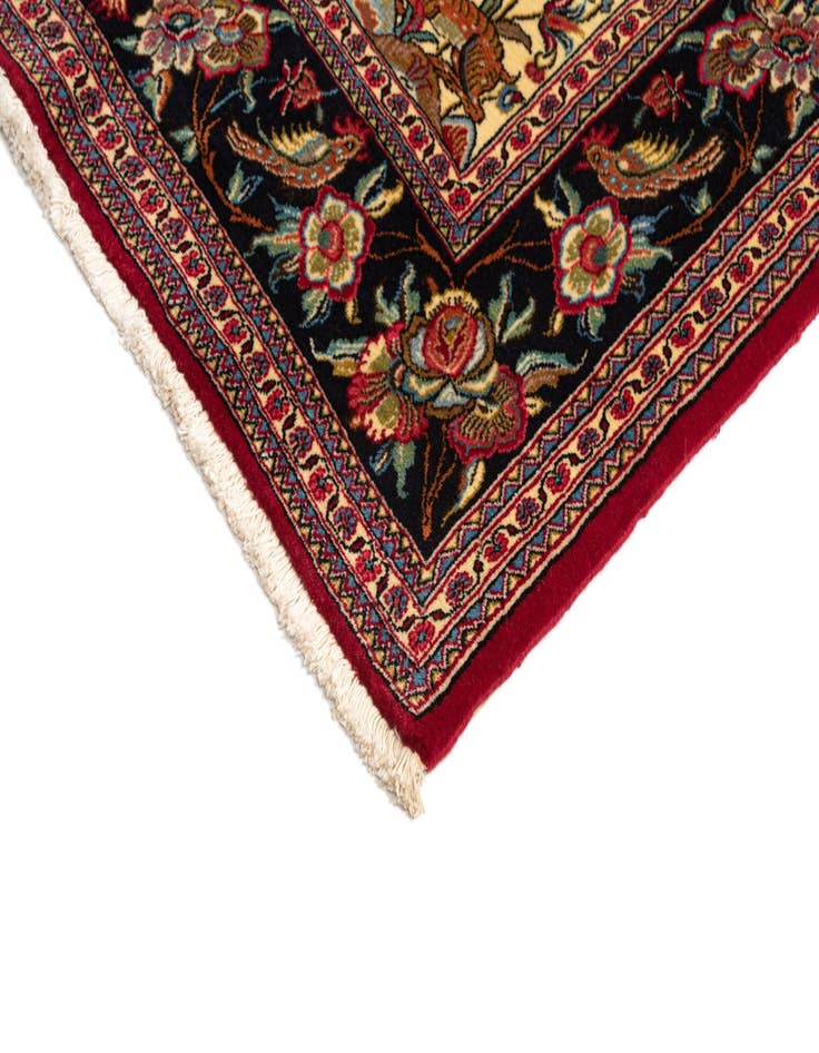 Detail image of  4' 8 x 6' 11  Hand Knotted Qom Persian Rug