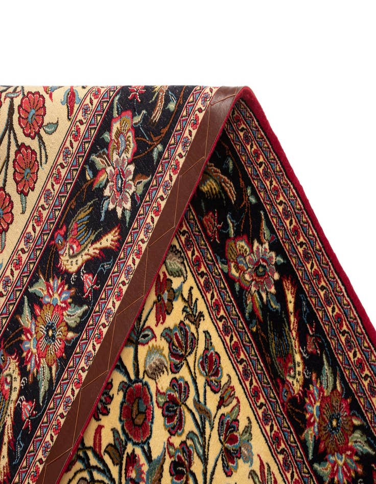 Detail image of  4' 8 x 6' 11  Hand Knotted Qom Persian Rug