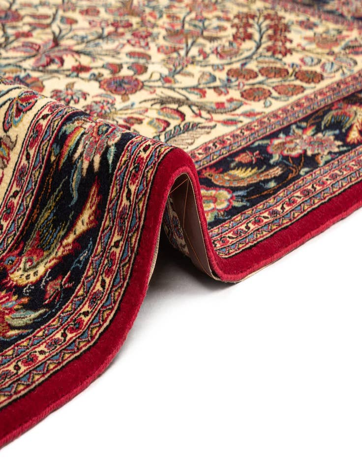 Detail image of  4' 8 x 6' 11  Hand Knotted Qom Persian Rug