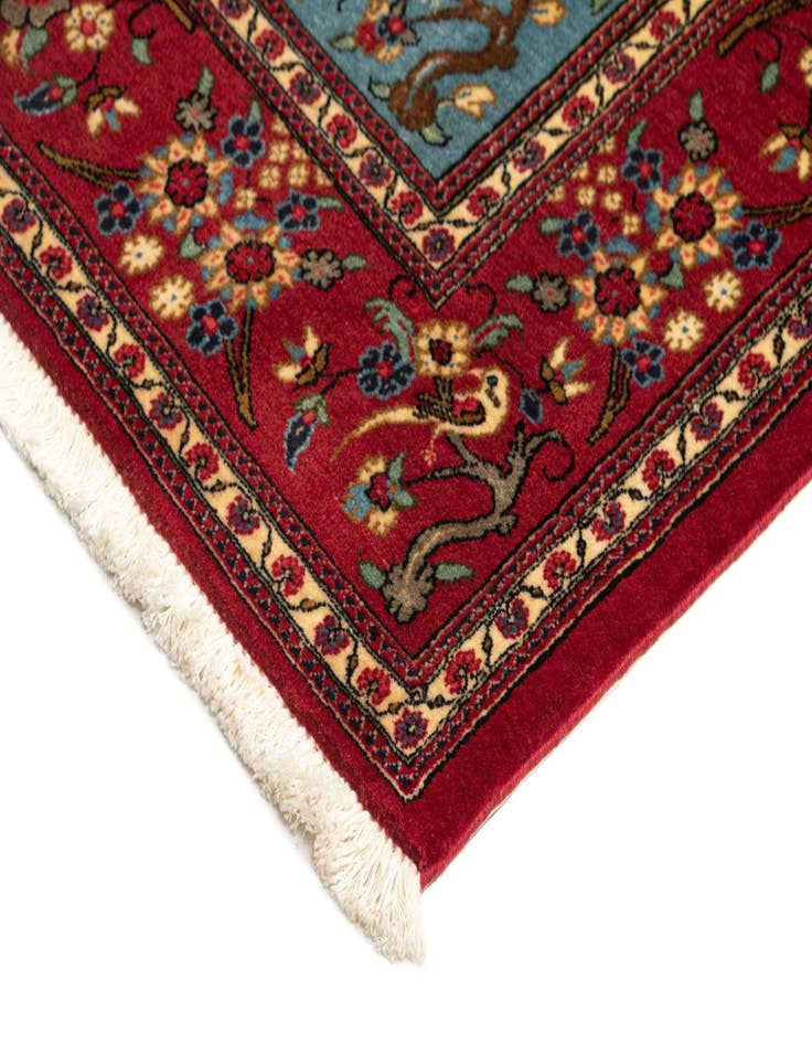 Detail image of  4' 8 x 7' 3  Hand Knotted Qom Persian Rug