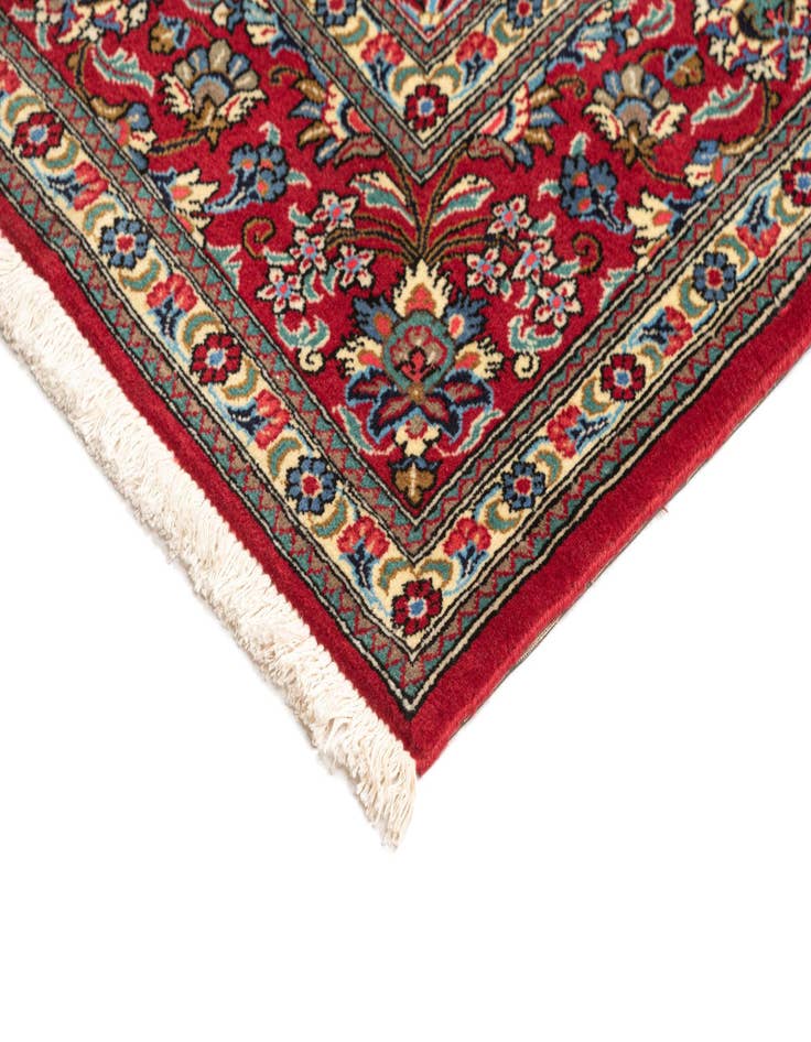 Detail image of  4' 7 x 6' 10  Hand Knotted Qom Persian Rug