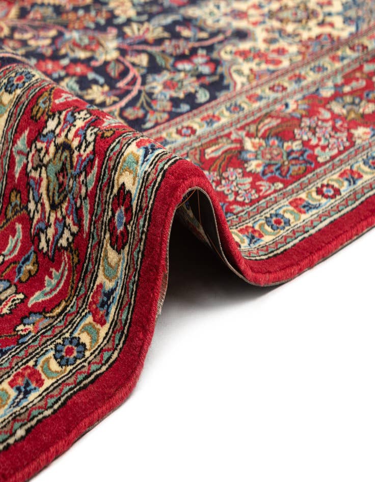 Detail image of  4' 7 x 6' 10  Hand Knotted Qom Persian Rug