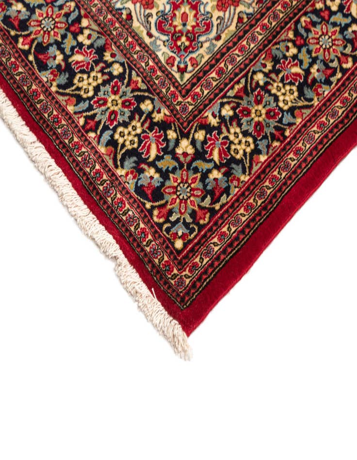 Detail image of  4' 9 x 6' 10  Hand Knotted Qom Persian Rug