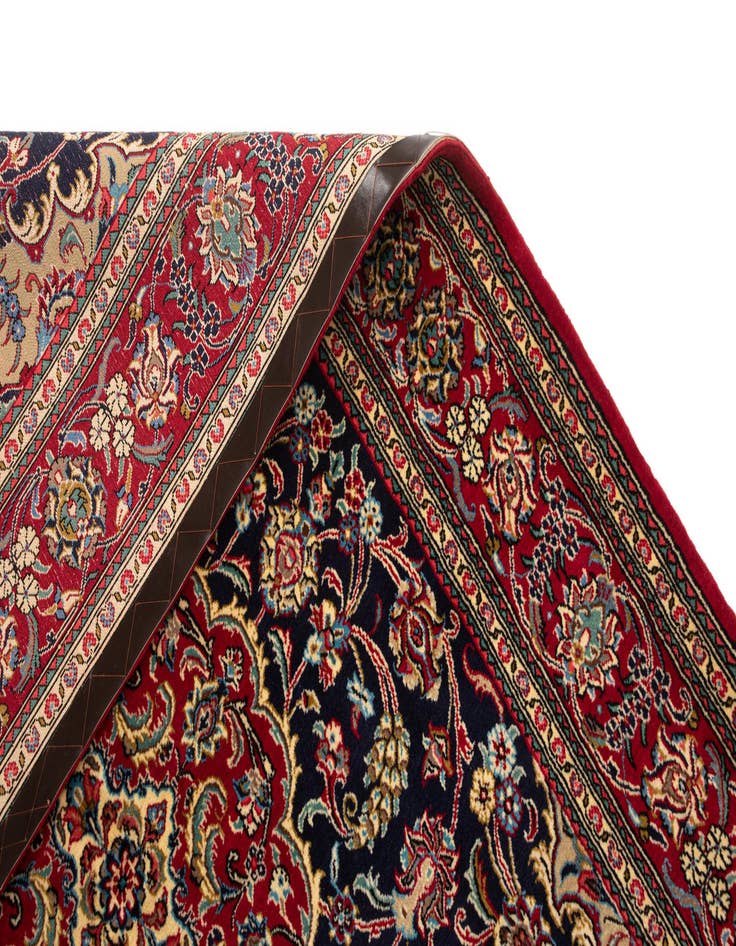 Detail image of  4' 9 x 7' 1  Hand Knotted Qom Persian Rug