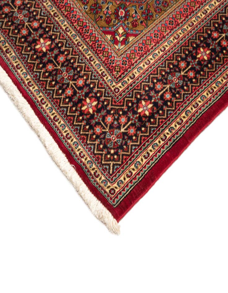 Detail image of  4' 7 x 6' 11  Hand Knotted Qom Persian Rug