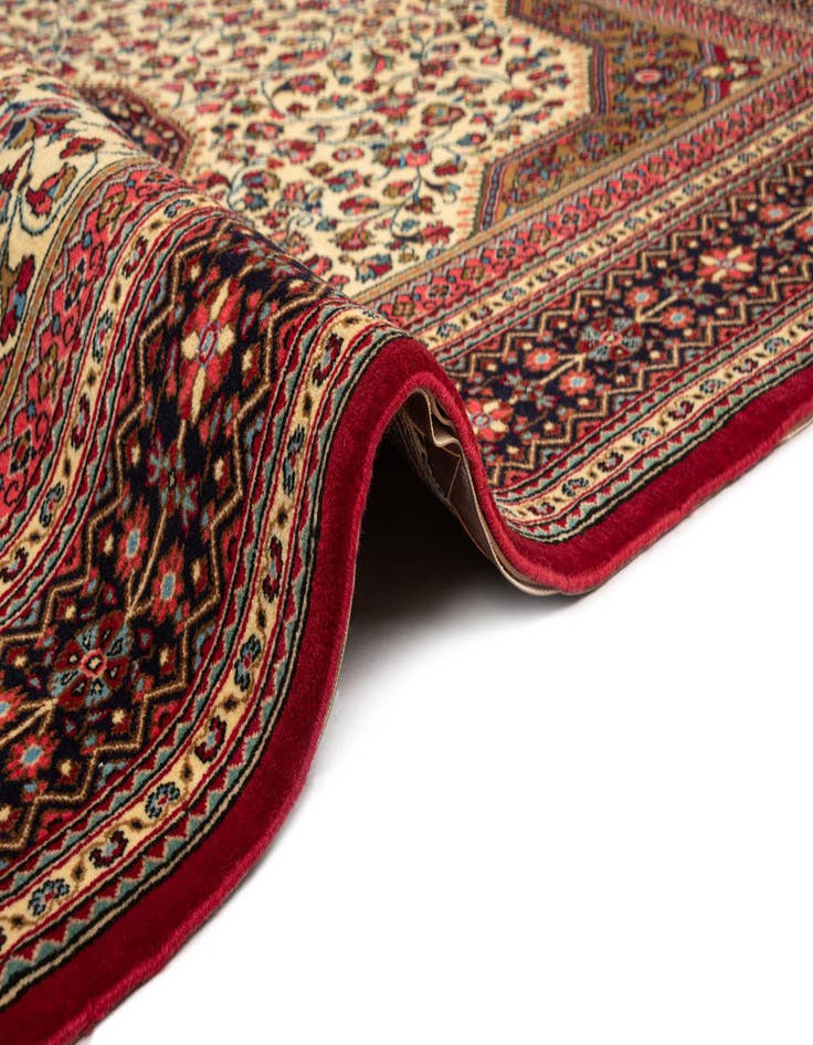 Detail image of  4' 7 x 6' 11  Hand Knotted Qom Persian Rug