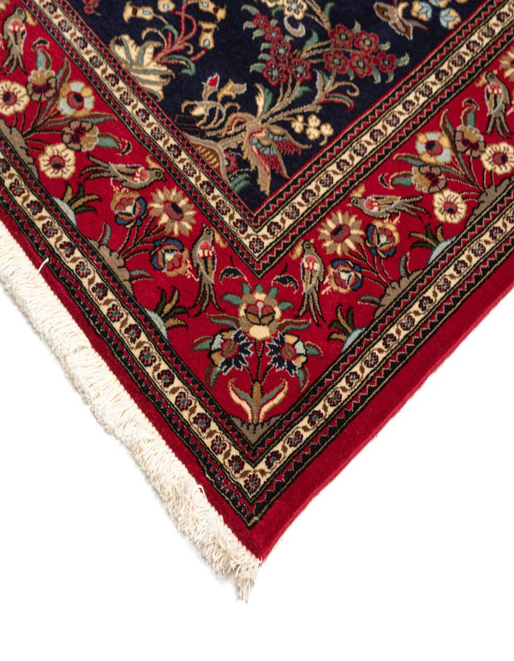 Detail image of  4' 9 x 6' 9  Hand Knotted Qom Persian Rug