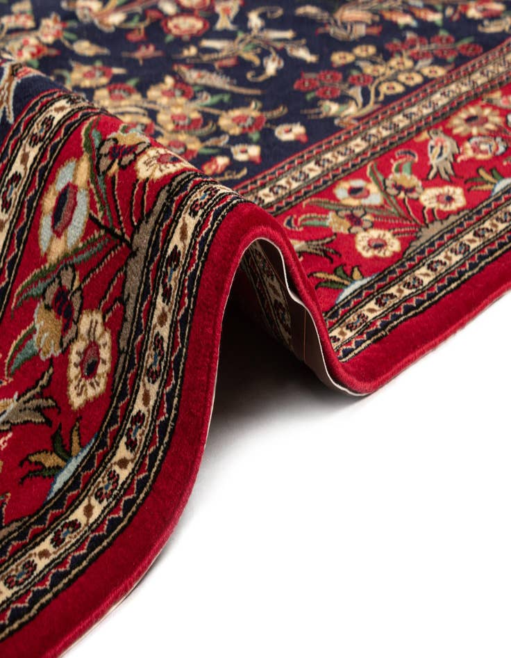 Detail image of  4' 9 x 6' 9  Hand Knotted Qom Persian Rug