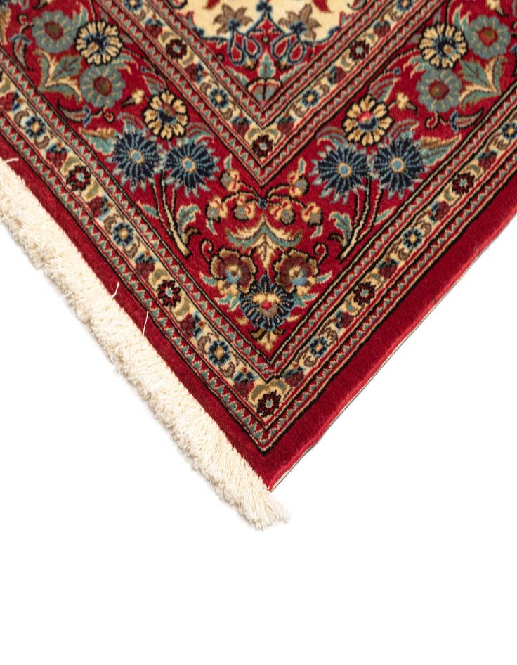 Detail image of  4' 6 x 6' 7  Hand Knotted Qom Persian Rug