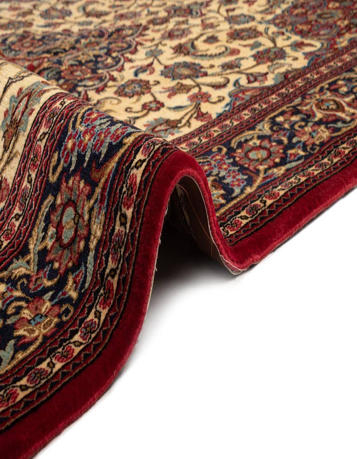 Detail image of  4' 9 x 7'  Hand Knotted Qom Persian Rug