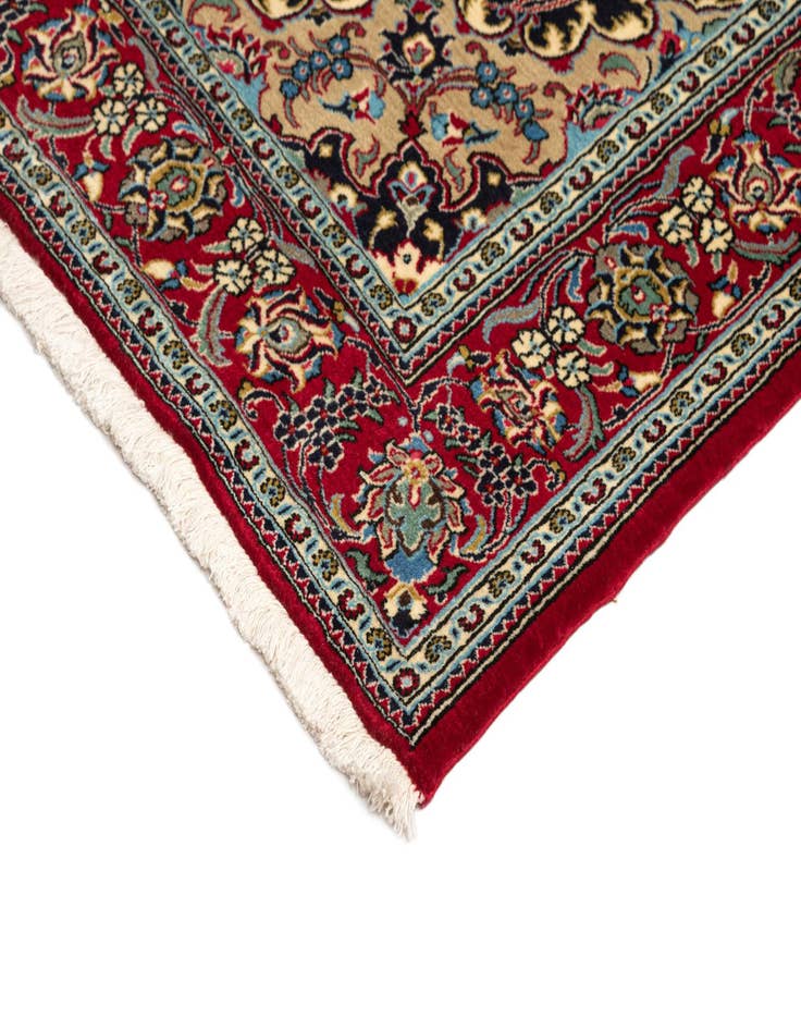 Detail image of  4' 8 x 6' 6  Hand Knotted Qom Persian Rug