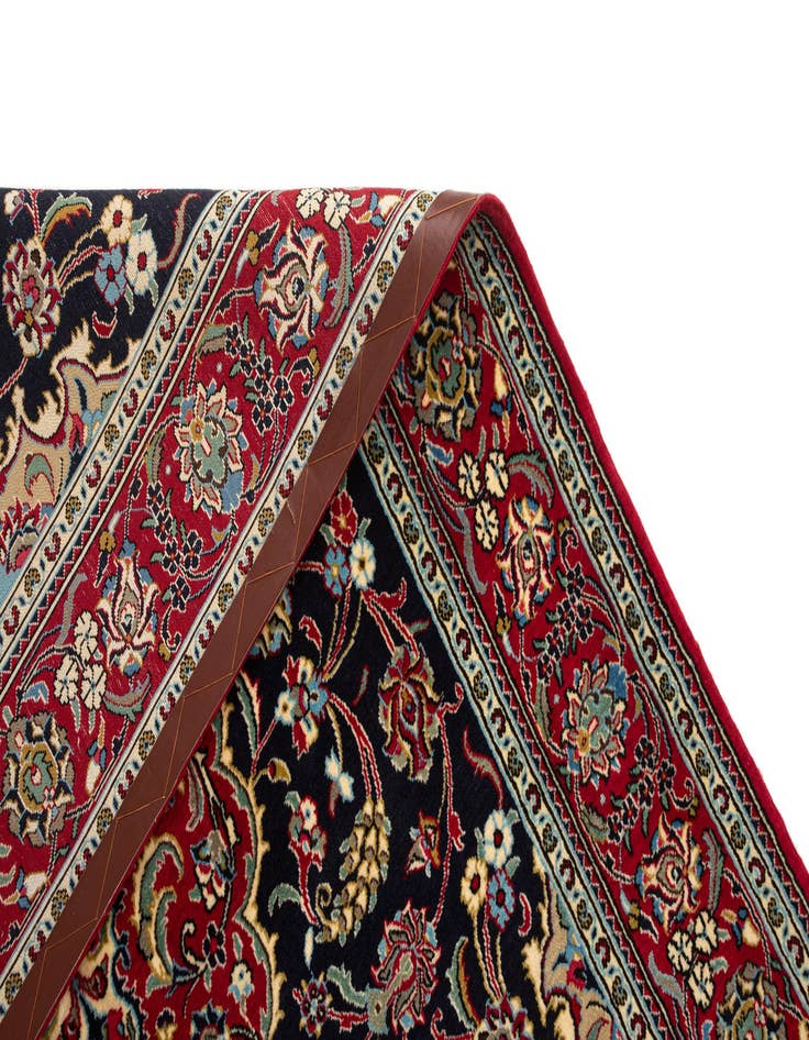 Detail image of  4' 8 x 6' 6  Hand Knotted Qom Persian Rug