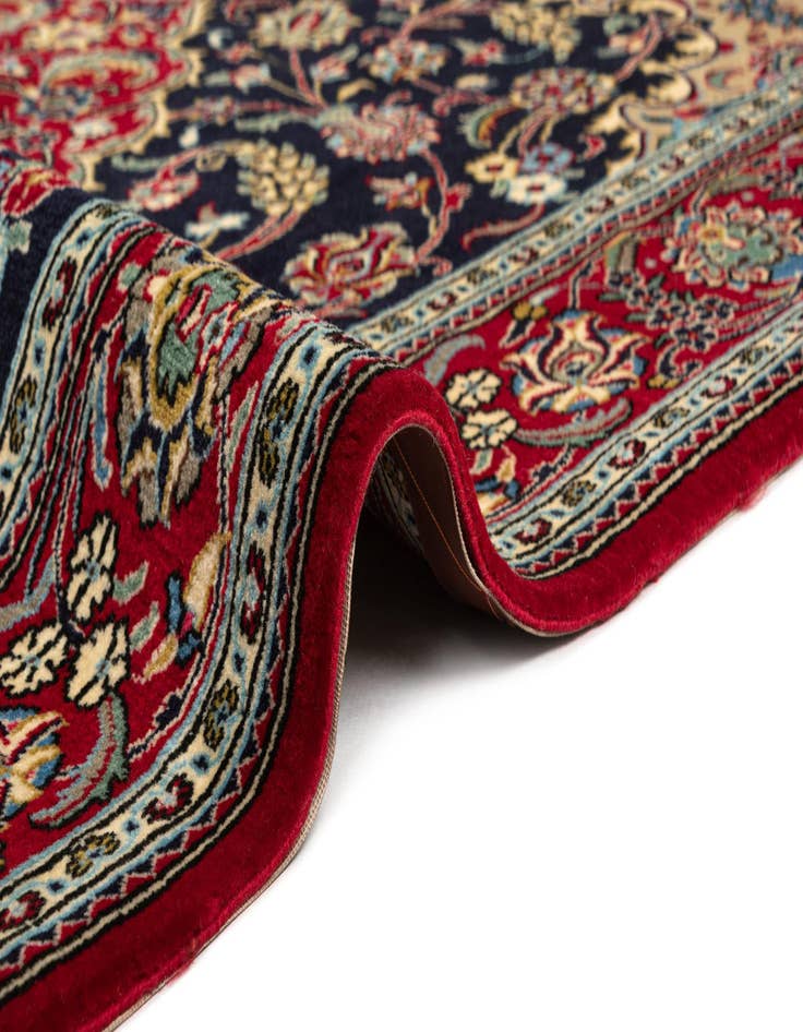 Detail image of  4' 8 x 6' 6  Hand Knotted Qom Persian Rug