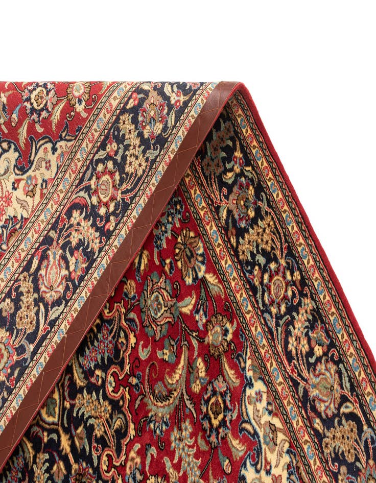 Detail image of  4' 8 x 6' 10  Hand Knotted Qom Persian Rug