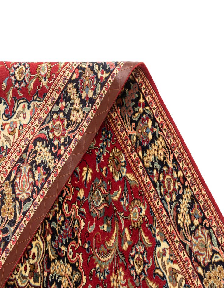 Detail image of  4' 8 x 7' 1  Hand Knotted Qom Persian Rug