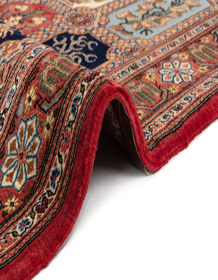 Detail image of  3' 7 x 4' 11  Hand Knotted Qom Persian Rug