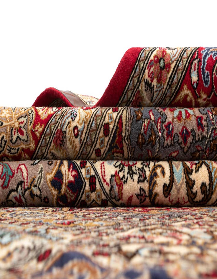 Detail image of  8' 2 x 11' 8  Hand Knotted Qom Persian Rug