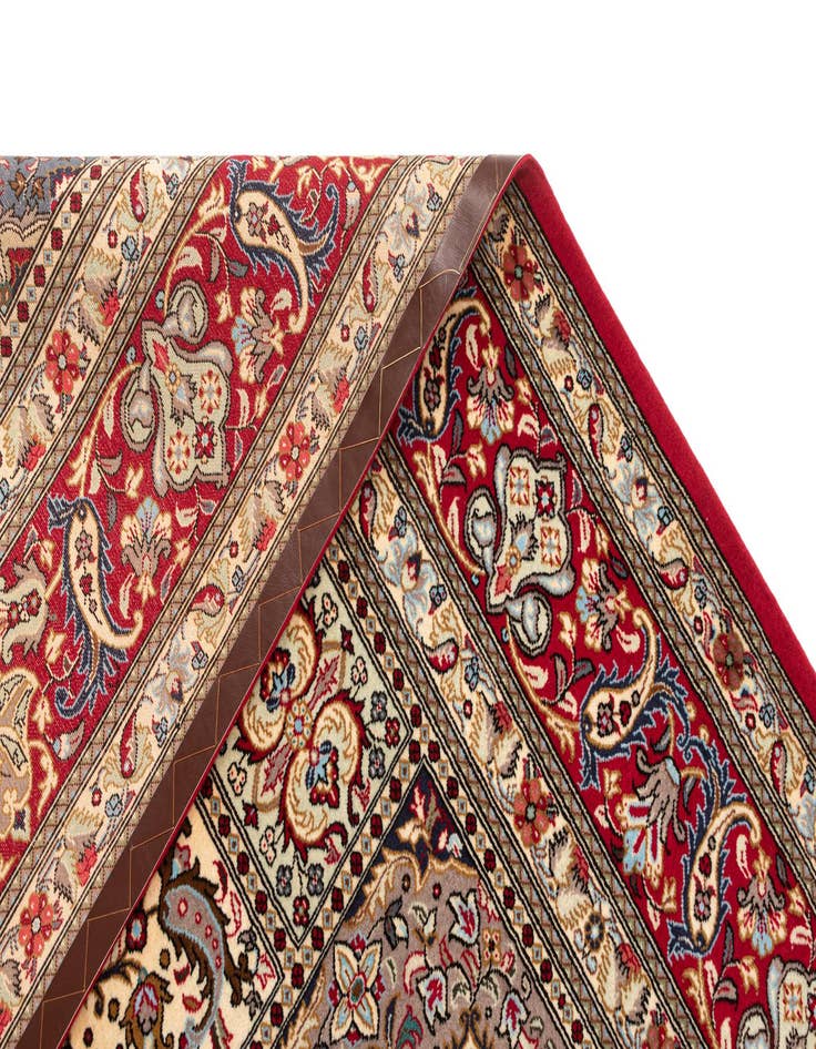 Detail image of  8' 2 x 11' 8  Hand Knotted Qom Persian Rug