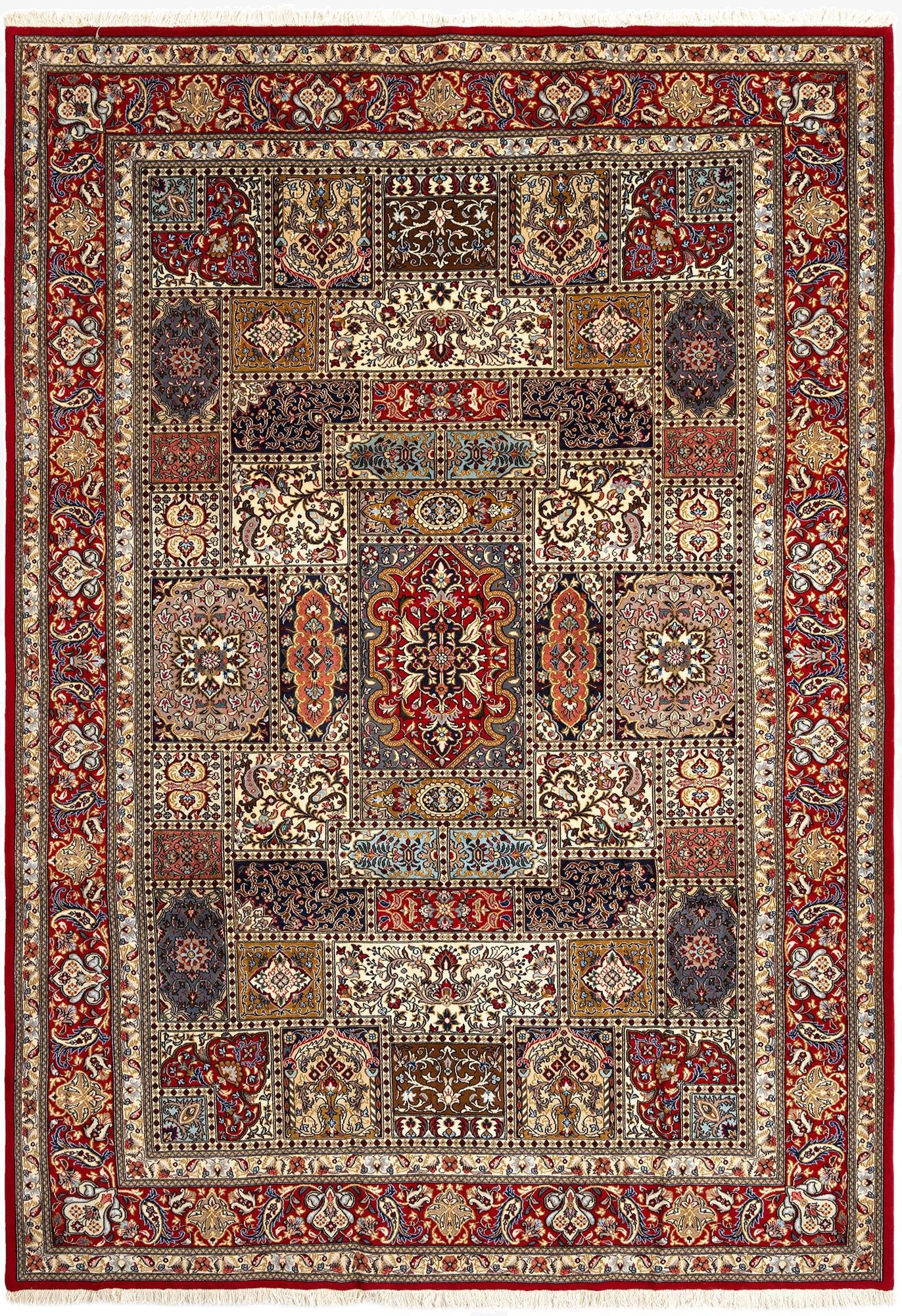  8' 2 x 11' 8  Hand Knotted Qom Persian Rug